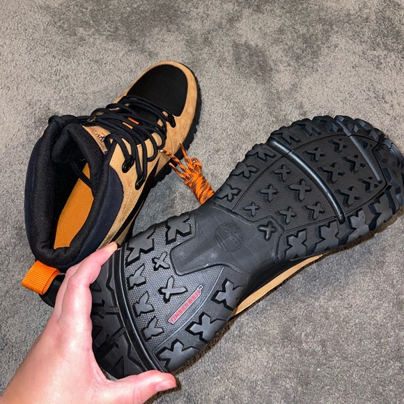 NWOT Timberland Motion Scramble Mid Waterproof Brown Black Hiker Boots Size 13 main image 9